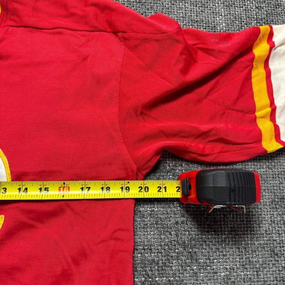 Vintage Calgary Flames NHL Jersey‎ Mens XL Red 80s Hockey Mesh Streetwear - Picture 8 of 13